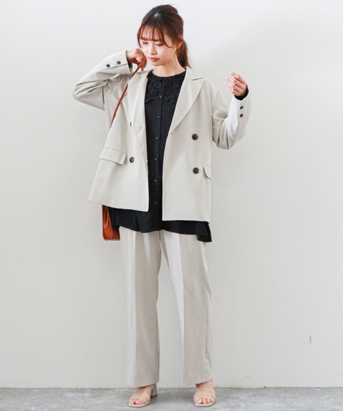 archives(アルシーヴ)の「センタープレスパンツ(セットアップ)(その他パンツ・レディース・ベージュ/ベージュ系その他/グリーン/マスタード・MEDIUM)」の17枚目の写真