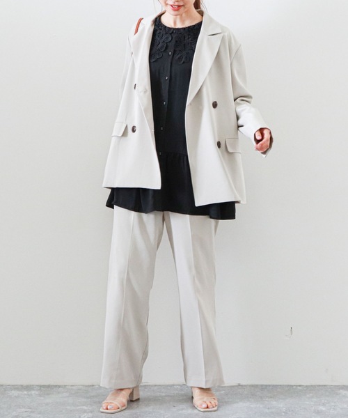 archives(アルシーヴ)の「センタープレスパンツ(セットアップ)(その他パンツ・レディース・ベージュ/ベージュ系その他/グリーン/マスタード・MEDIUM)」の13枚目の写真