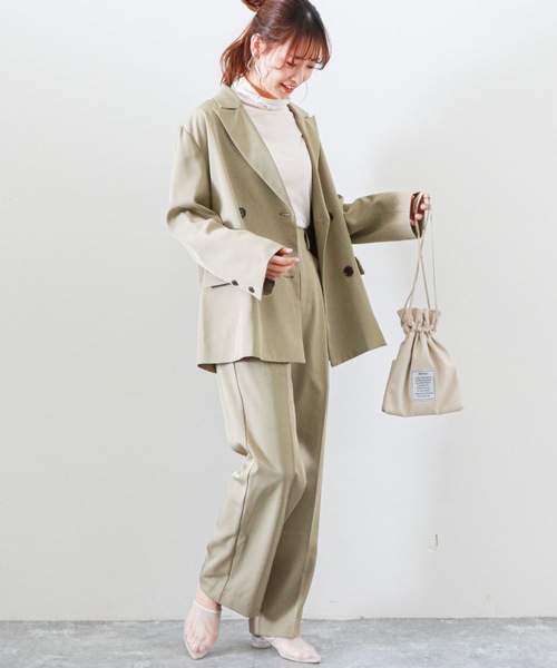 archives(アルシーヴ)の「センタープレスパンツ(セットアップ)(その他パンツ・レディース・ベージュ/ベージュ系その他/グリーン/マスタード・MEDIUM)」の14枚目の写真