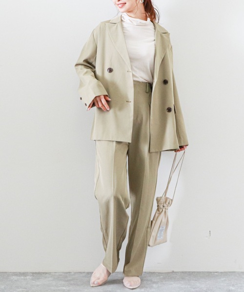 archives(アルシーヴ)の「センタープレスパンツ(セットアップ)(その他パンツ・レディース・ベージュ/ベージュ系その他/グリーン/マスタード・MEDIUM)」の11枚目の写真