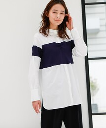 CAST: | ニットコンビチュニックシャツ(シャツ/ブラウス)
