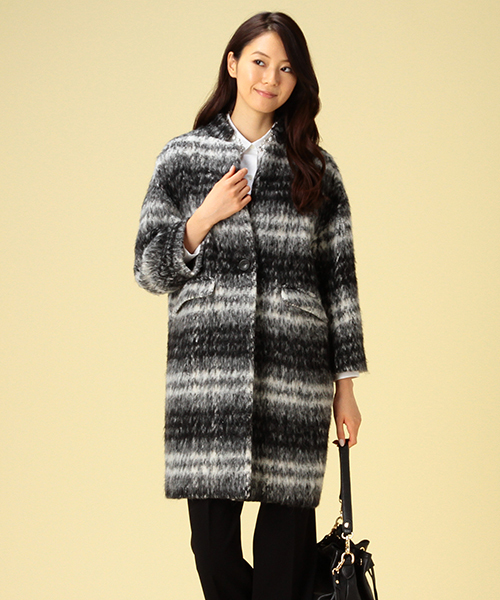 美品 エルミダ リュクス EL MIDAS Luxe チェックコート 38 2025年最新