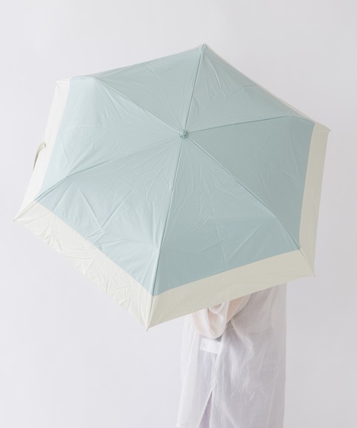 because(ビコーズ)の「because バイカラーヒートカット晴雨兼用折りたたみ日傘(遮蔽率99%以上 PU)(折りたたみ傘・レディース・ブラック/ミント/ピンク/ベージュ/ネイビー/グレー・FREE)」の9枚目の写真