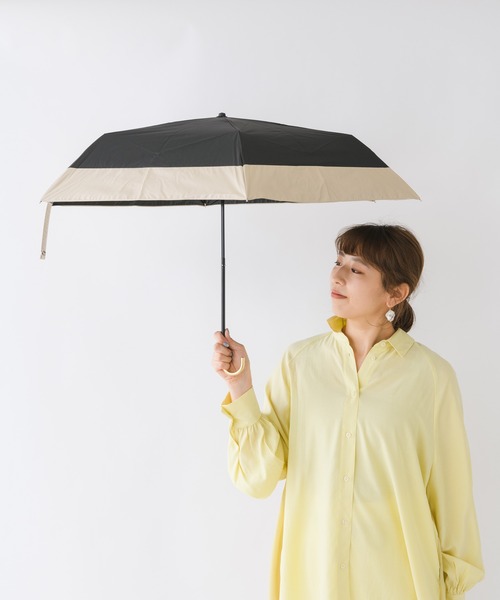 because(ビコーズ)の「because バイカラーヒートカット晴雨兼用折りたたみ日傘(遮蔽率99%以上 PU)(折りたたみ傘・レディース・ブラック/ミント/ピンク/ベージュ/ネイビー/グレー・FREE)」の12枚目の写真