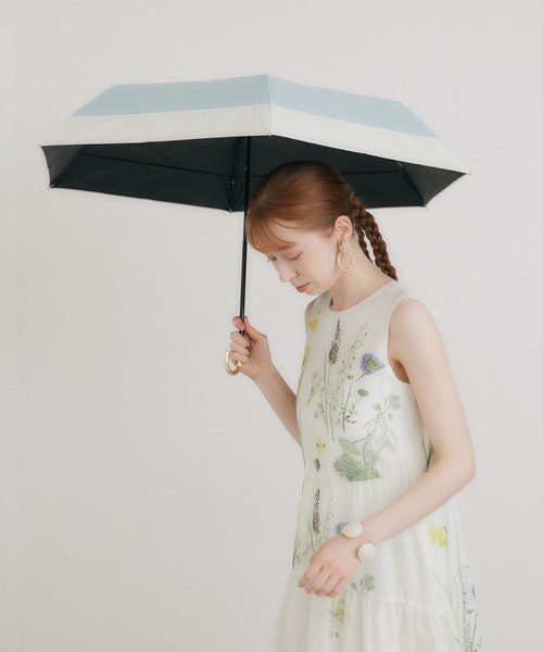 because(ビコーズ)の「because バイカラーヒートカット晴雨兼用折りたたみ日傘(遮蔽率99%以上 PU)(折りたたみ傘・レディース・ブラック/ミント/ピンク/ベージュ/ネイビー/グレー・FREE)」の14枚目の写真