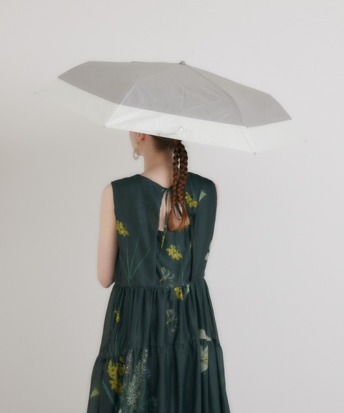 because(ビコーズ)の「because バイカラーヒートカット晴雨兼用折りたたみ日傘(遮蔽率99%以上 PU)(折りたたみ傘・レディース・ブラック/ミント/ピンク/ベージュ/ネイビー/グレー・FREE)」の22枚目の写真