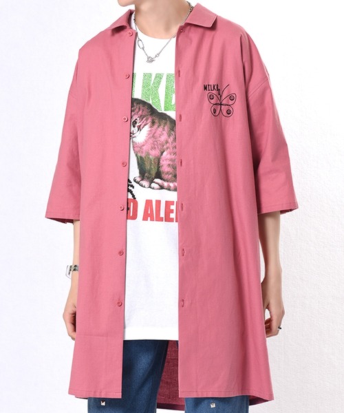 ブラウス シャツ P.GARDEN ロングシャツ レディース メンズ セール】P.GARDEN ロングシャツ（シャツ/ブラウス）｜MILKBOY