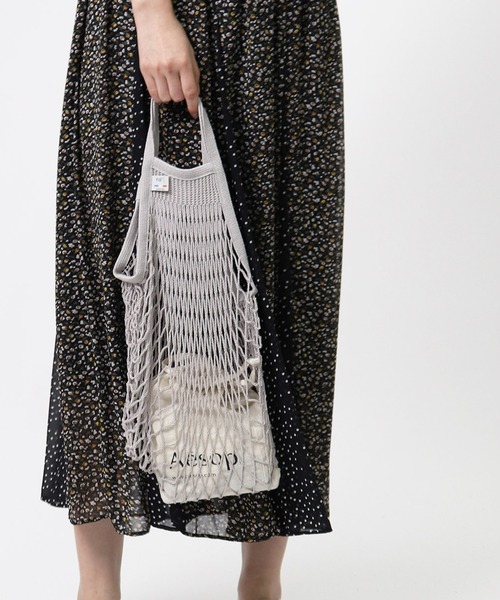 Filt（フィルト）の「FILT / フィルト  ネットバッグ　マルシェバッグ FILT 210 IPJ（エコバッグ/サブバッグ・レディース・グリーン/ピンク/ダークオレンジ/ライトグレー/カーキ/パープル/サックスブルー/ベージュ/マスタード/オフホワイト/ブラック/ライトピンク・FREE）」の3枚目の写真