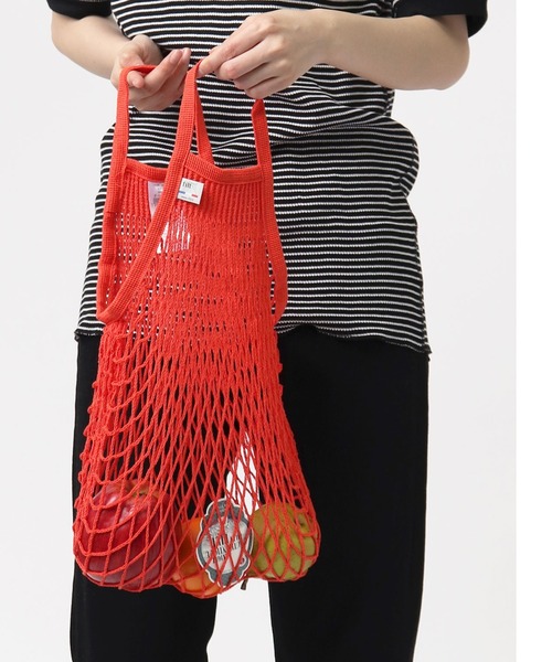 Filt（フィルト）の「FILT / フィルト  ネットバッグ　マルシェバッグ FILT 210 IPJ（エコバッグ/サブバッグ・レディース・グリーン/ピンク/ダークオレンジ/ライトグレー/カーキ/パープル/サックスブルー/ベージュ/マスタード/オフホワイト/ブラック/ライトピンク・FREE）」の12枚目の写真