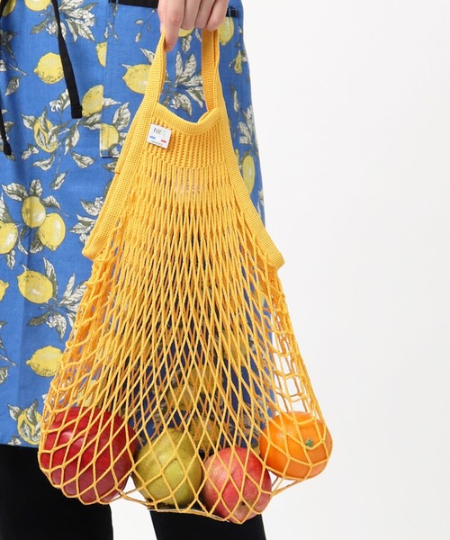 Filt（フィルト）の「FILT / フィルト  ネットバッグ　マルシェバッグ FILT 210 IPJ（エコバッグ/サブバッグ・レディース・グリーン/ピンク/ダークオレンジ/ライトグレー/カーキ/パープル/サックスブルー/ベージュ/マスタード/オフホワイト/ブラック/ライトピンク・FREE）」の9枚目の写真