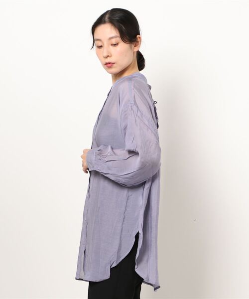 FREE'S MART（フリーズマート）の「シアーレースアップチュニックシャツ（シャツ/ブラウス・レディース・ホワイト/パープル/ブラウン/ホワイト系その他・FREE）」の6枚目の写真