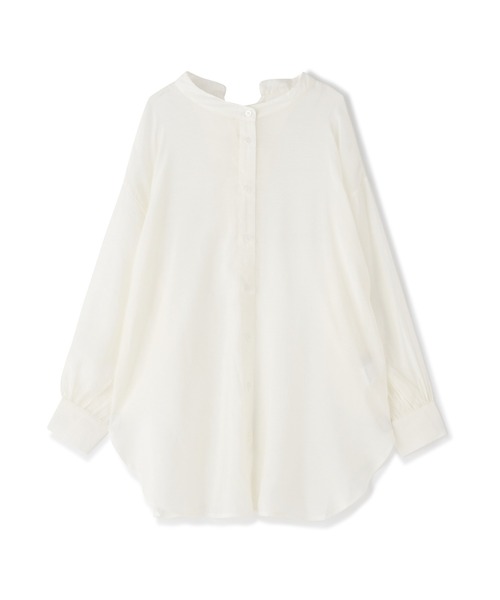 FREE'S MART（フリーズマート）の「シアーレースアップチュニックシャツ（シャツ/ブラウス・レディース・ホワイト/パープル/ブラウン/ホワイト系その他・FREE）」の3枚目の写真