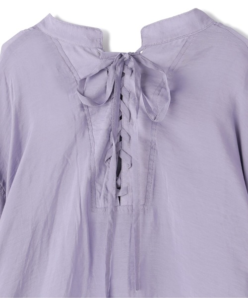 FREE'S MART（フリーズマート）の「シアーレースアップチュニックシャツ（シャツ/ブラウス・レディース・ホワイト/パープル/ブラウン/ホワイト系その他・FREE）」の11枚目の写真