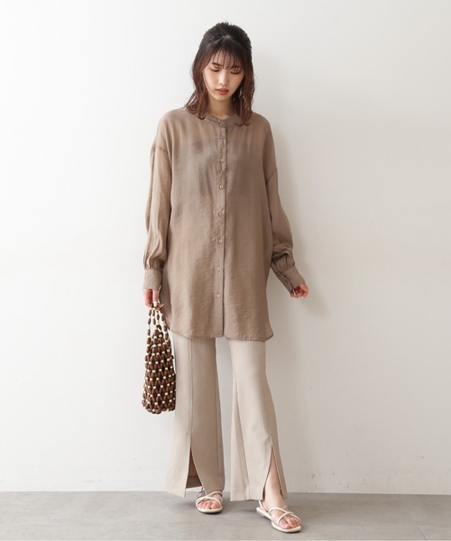 FREE'S MART（フリーズマート）の「シアーレースアップチュニックシャツ（シャツ/ブラウス・レディース・ホワイト/パープル/ブラウン/ホワイト系その他・FREE）」の20枚目の写真