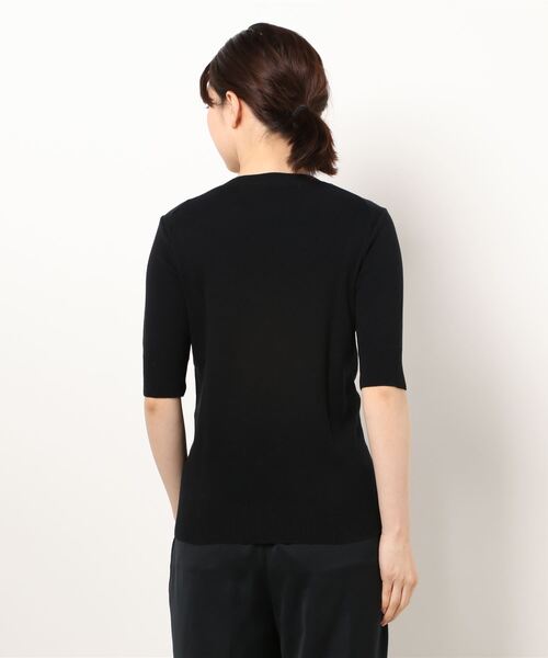 Letroyes（ルトロワ）の「Letroyes: HELENE-CREWNKHS（ニット/セーター・レディース・アイボリー/ダークブラウン/ブラック・1）」の4枚目の写真