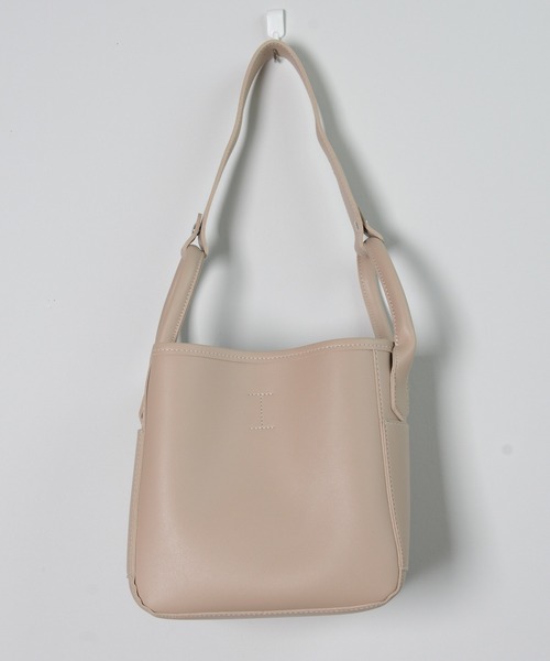 shopnikoniko（ショップニコニコ）の「バケットスクエアバッグ（ハンドバッグ・レディース・ベージュ/ブラック/ホワイト・フリー）」の8枚目の写真