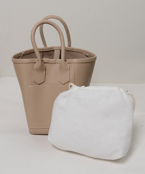 shopnikoniko（ショップニコニコ）の「バケットスクエアバッグ（ハンドバッグ・レディース・ベージュ/ブラック/ホワイト・フリー）」の15枚目の写真