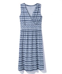 L.L.Bean（エルエルビーン）の「ジャパン・フィット　サマー・ニット・ドレス、スリーブレス　イカットプリント ジャパン・フィット（ドレス）」