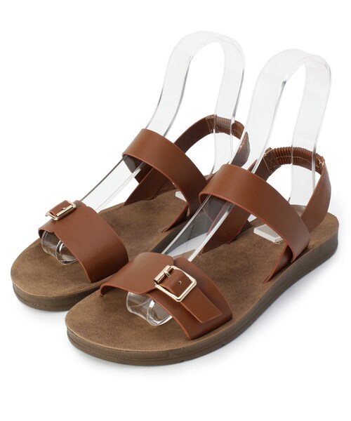 pink adobe（ピンクアドベ）の「◆【おでかけ相棒サンダル】ストラップサンダル（サンダル・レディース・ブラック/ダークブラウン/サンドベージュ/キャメル・35/45/25）」の4枚目の写真