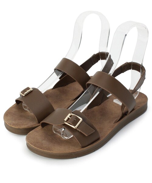 pink adobe（ピンクアドベ）の「◆【おでかけ相棒サンダル】ストラップサンダル（サンダル・レディース・ブラック/ダークブラウン/サンドベージュ/キャメル・35/45/25）」の3枚目の写真