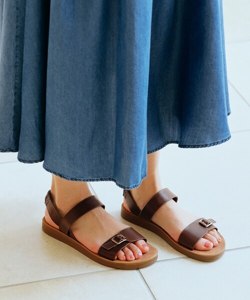 pink adobe（ピンクアドベ）の「◆【おでかけ相棒サンダル】ストラップサンダル（サンダル・レディース・ブラック/ダークブラウン/サンドベージュ/キャメル・35/45/25）」の12枚目の写真