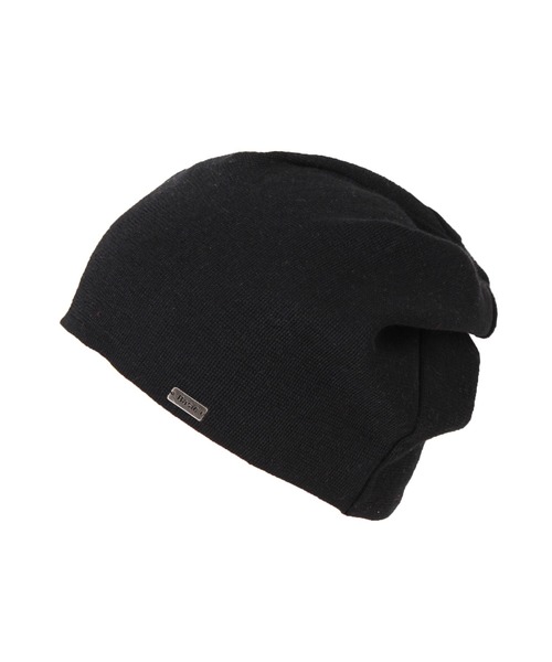 yo biotop ニット帽 リブ編み 黒 ビーニー帽子 BIOTOP(ビオトープ) / 【yo BIOTOP】Cashmere knit hat (帽子