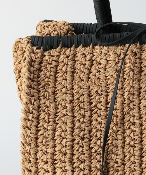 Laugoa（ラウゴア）の「＜LAUGOA＞●P リボンマキハンドル カゴバッグ（かごバッグ・レディース・ブラック/ベージュ・FREE）」の7枚目の写真