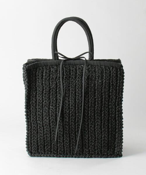 Laugoa（ラウゴア）の「＜LAUGOA＞●P リボンマキハンドル カゴバッグ（かごバッグ・レディース・ブラック/ベージュ・FREE）」の9枚目の写真