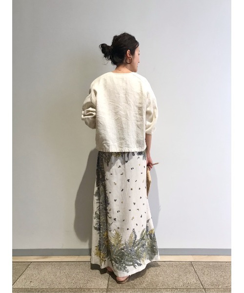 【未使用美品】ビアズリー スカーフプリントスカート　フリーサイズ BEARDSLEY（ビアズリー）の「スカーフプリントスカート