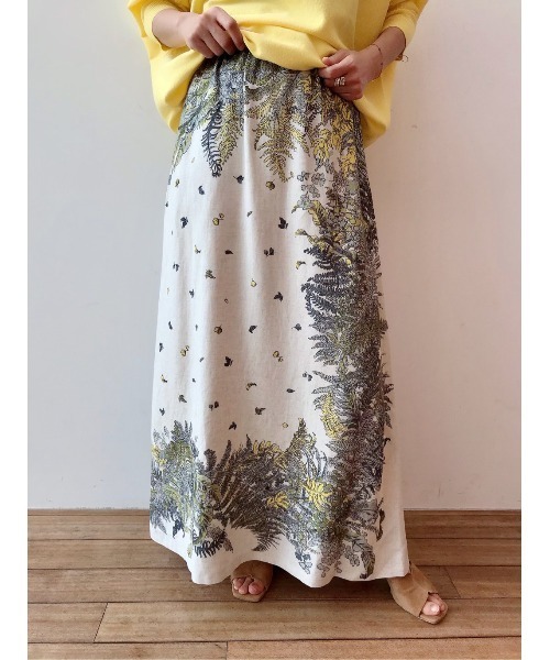 BEARDSLEY（ビアズリー）の「スカーフプリントスカート（スカート・レディース・ベージュ/ホワイト・FREE）」の15枚目の写真