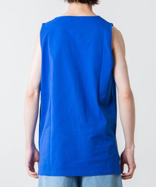 WEGO（ウィゴー）の「WEGO/サイドスリットカラータンクトップ（タンクトップ・メンズ・イエロー/ブルー/ブラック/ホワイト・SMALL/LARGE/MEDIUM）」の7枚目の写真