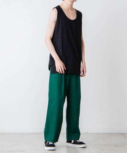 WEGO（ウィゴー）の「WEGO/サイドスリットカラータンクトップ（タンクトップ・メンズ・イエロー/ブルー/ブラック/ホワイト・SMALL/LARGE/MEDIUM）」の8枚目の写真