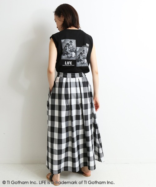 SLOBE IENA（スローブイエナ）の「LIFE グラフィック ノースリーブTシャツ【洗濯機使用可能】◆（Tシャツ/カットソー・レディース・ホワイト/ブラック・FREE）」の20枚目の写真