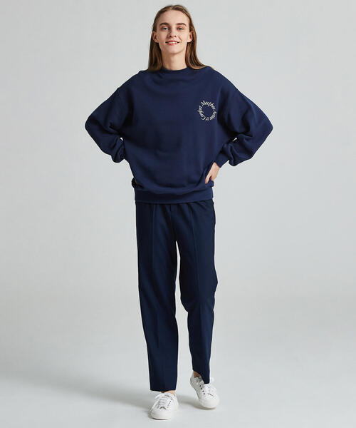 TOMORROWLAND （トゥモローランド）の「コットンジャージー クルーネックプルオーバー（スウェット・レディース・ホワイト/ネイビー/バーガンディー・S）」の4枚目の写真