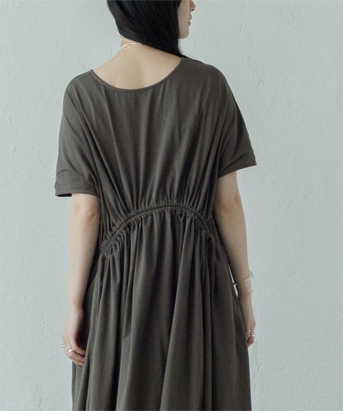miette(ミエット)の「前後2wayドロストカットソーワンピース(ワンピース・レディース・イエロー/チャコール・F)」の5枚目の写真