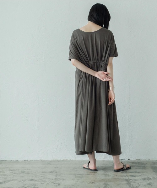 miette(ミエット)の「前後2wayドロストカットソーワンピース(ワンピース・レディース・イエロー/チャコール・F)」の17枚目の写真