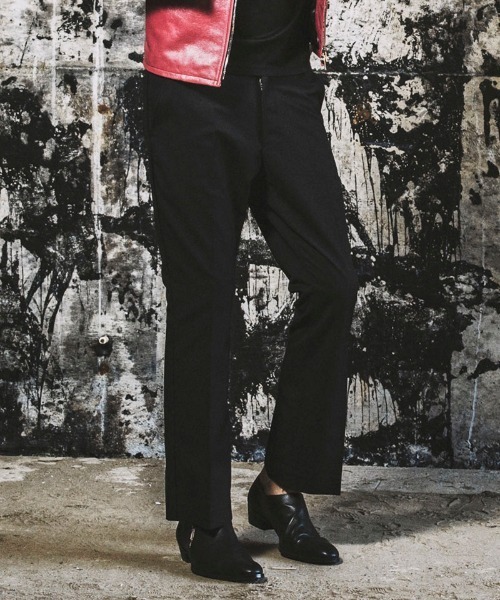 NO ID.（ノーアイディ）の「mp9133-フレアパンツ（スラックス・メンズ・グリーン/パープル/ブラック・2/1/3）」の2枚目の写真