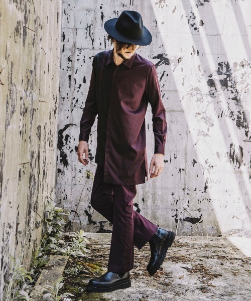 NO ID.（ノーアイディ）の「mp9133-フレアパンツ（スラックス・メンズ・グリーン/パープル/ブラック・2/1/3）」の4枚目の写真