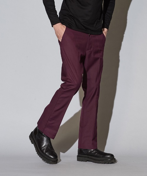 NO ID.（ノーアイディ）の「mp9133-フレアパンツ（スラックス・メンズ・グリーン/パープル/ブラック・2/1/3）」の10枚目の写真