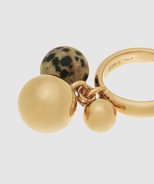 JW Anderson（ジェイダブリューアンダーソン）の「DALMATIAN JASPER MULTI-BEAD RING（リング・レディース・ゴールド・S/M/M/L）」の2枚目の写真