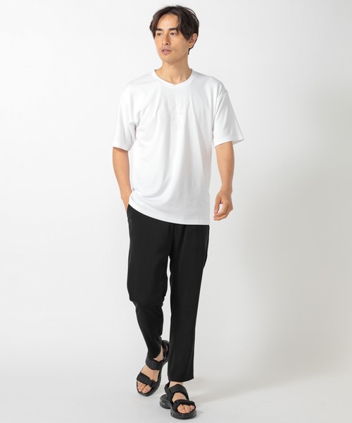 UNION STATION（ユニオンステーション）の「エンボスプリントTシャツ（Tシャツ/カットソー・メンズ・ホワイト/ブラック・M/LL/L）」の3枚目の写真