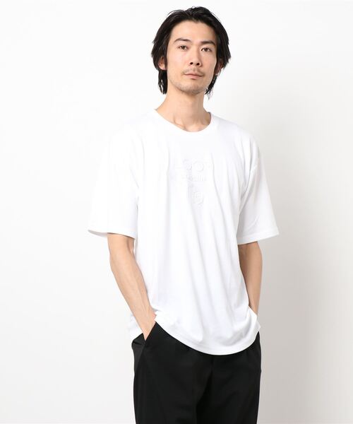 UNION STATION（ユニオンステーション）の「エンボスプリントTシャツ（Tシャツ/カットソー・メンズ・ホワイト/ブラック・M/LL/L）」の14枚目の写真