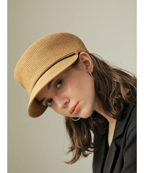 ACYM(アシーム)の「Summer Paper キャスケット(キャスケット・レディース・ブラック/ベージュ・FREE)」の1枚目の写真