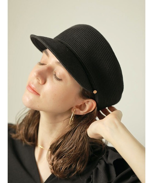 ACYM(アシーム)の「Summer Paper キャスケット(キャスケット・レディース・ブラック/ベージュ・FREE)」の3枚目の写真