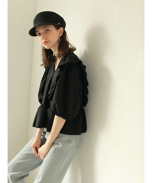 ACYM(アシーム)の「Summer Paper キャスケット(キャスケット・レディース・ブラック/ベージュ・FREE)」の5枚目の写真