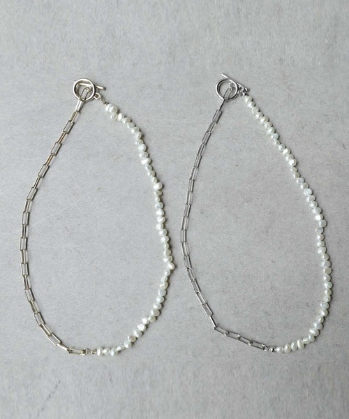 antiqua（アンティカ）の「淡水パールチェーンネックレス（ネックレス・レディース・シルバー/ゴールド・FREE）」の8枚目の写真