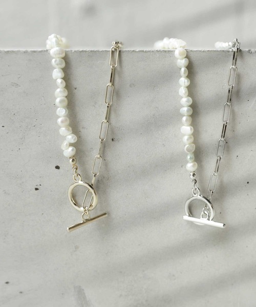 antiqua（アンティカ）の「淡水パールチェーンネックレス（ネックレス・レディース・シルバー/ゴールド・FREE）」の9枚目の写真