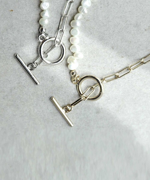 antiqua（アンティカ）の「淡水パールチェーンネックレス（ネックレス・レディース・シルバー/ゴールド・FREE）」の10枚目の写真