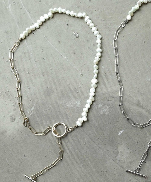 antiqua（アンティカ）の「淡水パールチェーンネックレス（ネックレス・レディース・シルバー/ゴールド・FREE）」の11枚目の写真