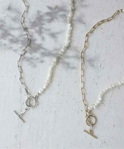 antiqua（アンティカ）の「淡水パールチェーンネックレス（ネックレス・レディース・シルバー/ゴールド・FREE）」の12枚目の写真